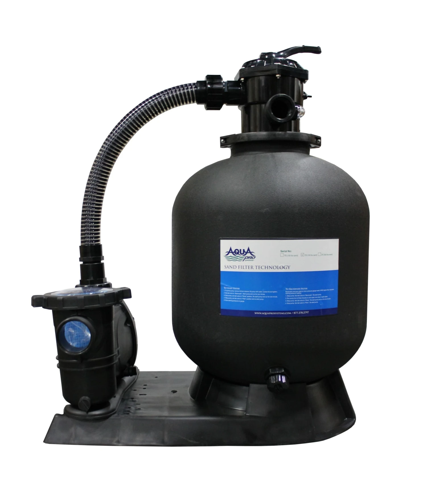 Aqua Pro 100 LB 1.5HP Dual Speed Sand Filter System 3 Aqua Pro 100 LB 1.5HP Dual Speed Sand Filter System