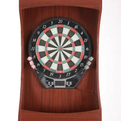 Outlaw Bristle Dartboard And 81-in Free-Standing Cabinet - Cherry Finish -POOLSPLASH Sales d56g4pgea3ozjkqcnzug