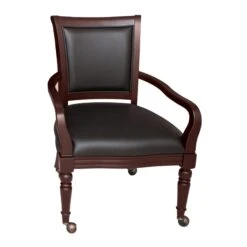 Bridgeport 48-in Poker Table And Dining Top With 4 Arm Chairs - Walnut Finish 8 Bridgeport 48-in Poker Table And Dining Top With 4 Arm Chairs - Walnut Finish -POOLSPLASH Sales dayxz26rmelyfv3gvo30