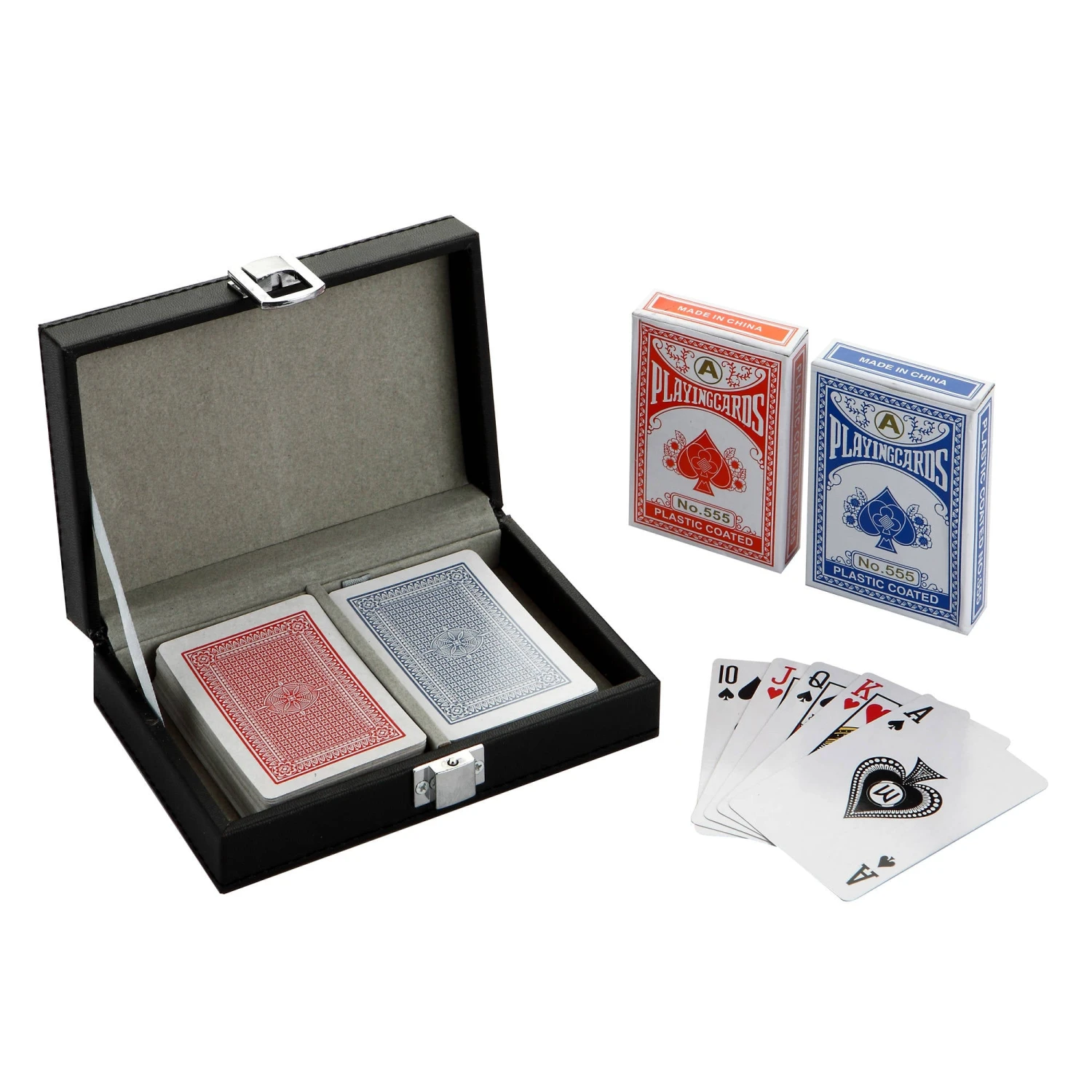 Monte Carlo Dual Deck Standard Playing Cards W Case 4 Monte Carlo Dual Deck Standard Playing Cards W Case - Image 2