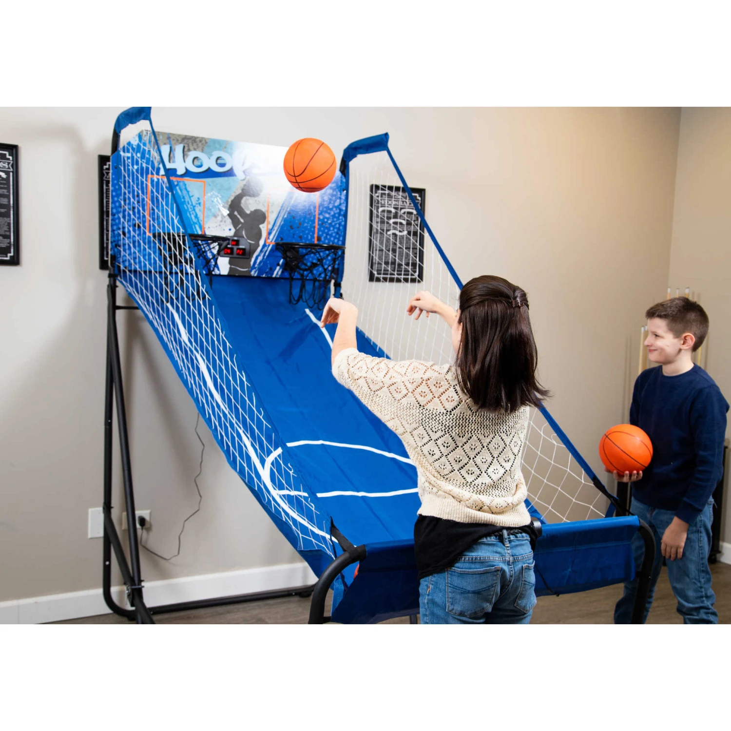 Hoops 81-in Dual Basketball Arcade Game With LED Scoring 7 Hoops 81-in Dual Basketball Arcade Game With LED Scoring - Image 5