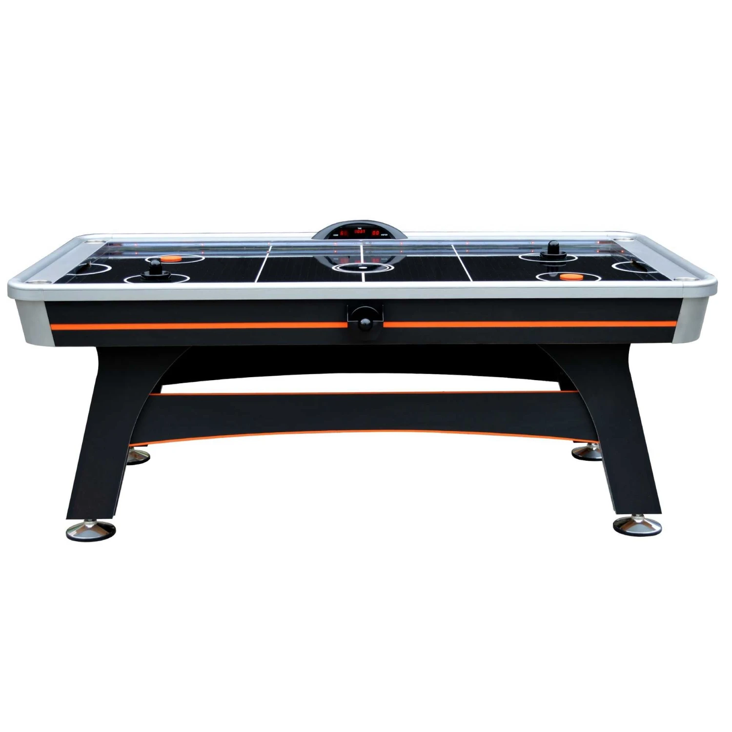 Trailblazer 7-ft Air Hockey Table With LED Scoring - Black Silver And Orange 3 Trailblazer 7-ft Air Hockey Table With LED Scoring - Black Silver And Orange