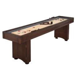 Austin 9-ft Shuffleboard Table - Mahogany Finish