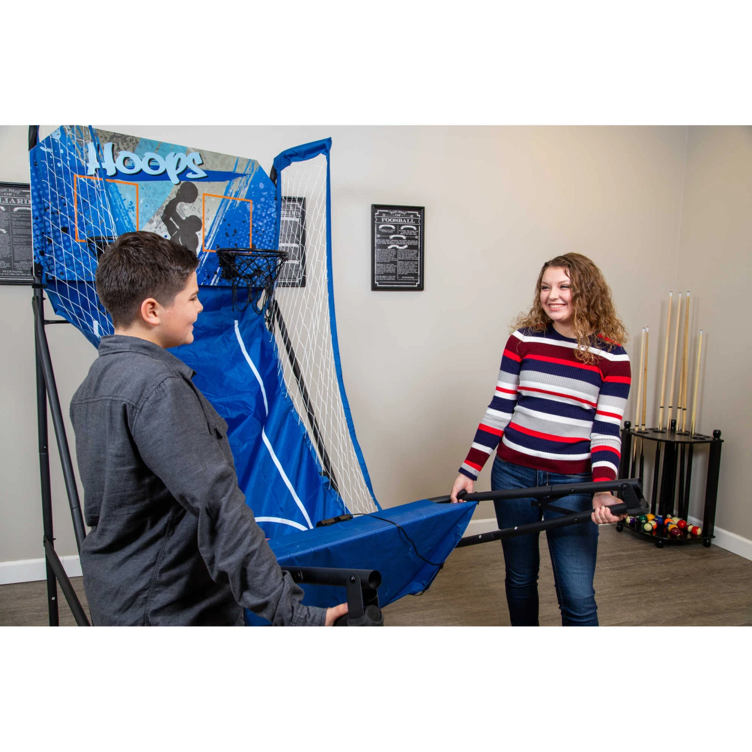 Hoops 81-in Dual Basketball Arcade Game With LED Scoring 5 Hoops 81-in Dual Basketball Arcade Game With LED Scoring - Image 3