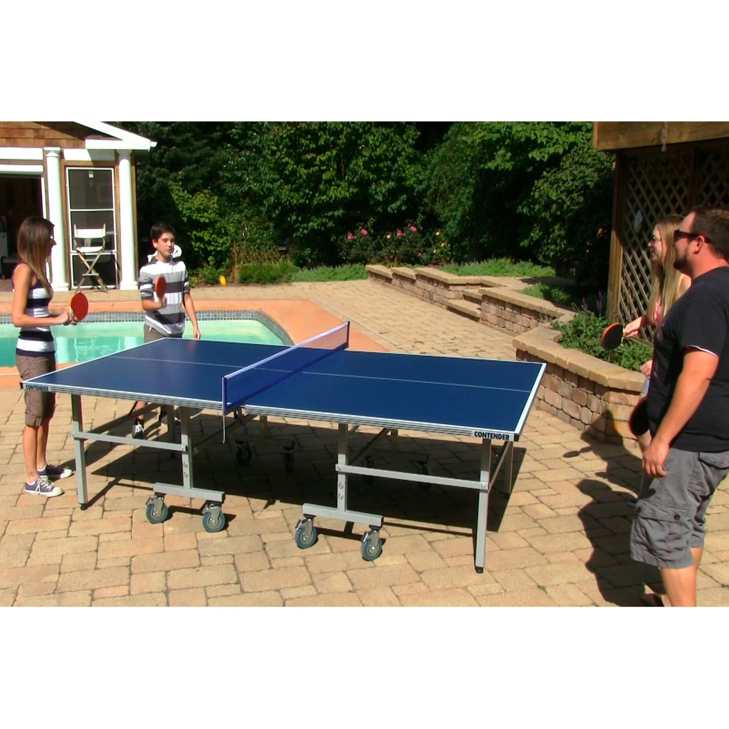 Contender Outdoor Table Tennis Table With Two Carriage Transport System 4 Contender Outdoor Table Tennis Table With Two Carriage Transport System - Image 2