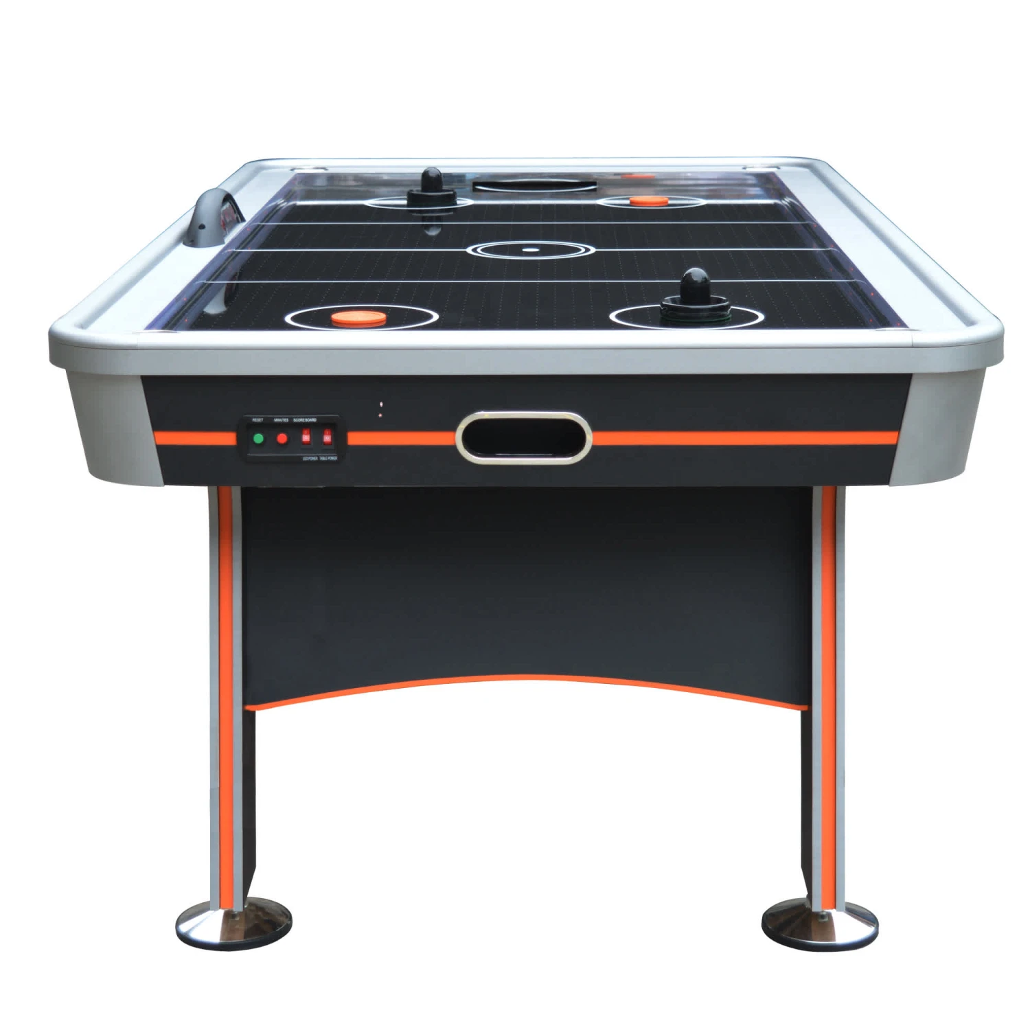 Trailblazer 7-ft Air Hockey Table With LED Scoring - Black Silver And Orange 5 Trailblazer 7-ft Air Hockey Table With LED Scoring - Black Silver And Orange - Image 3