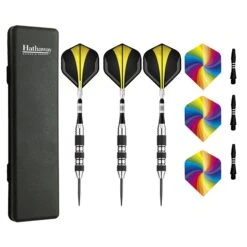 Tempest Steel Tip Darts With Nickel-Plated Barrels - 3 Piece Set