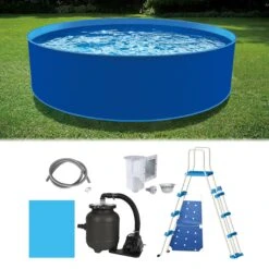 15' Round Cobalt Steel Wall Pool Package -POOLSPLASH Sales mfu0sfndybrisuqdpzkt