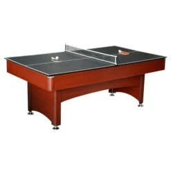 Bristol 7-ft Pool Table With Table Tennis Top - Dark Cherry With Black Felt -POOLSPLASH Sales odbjcelnmqcunazwno5x