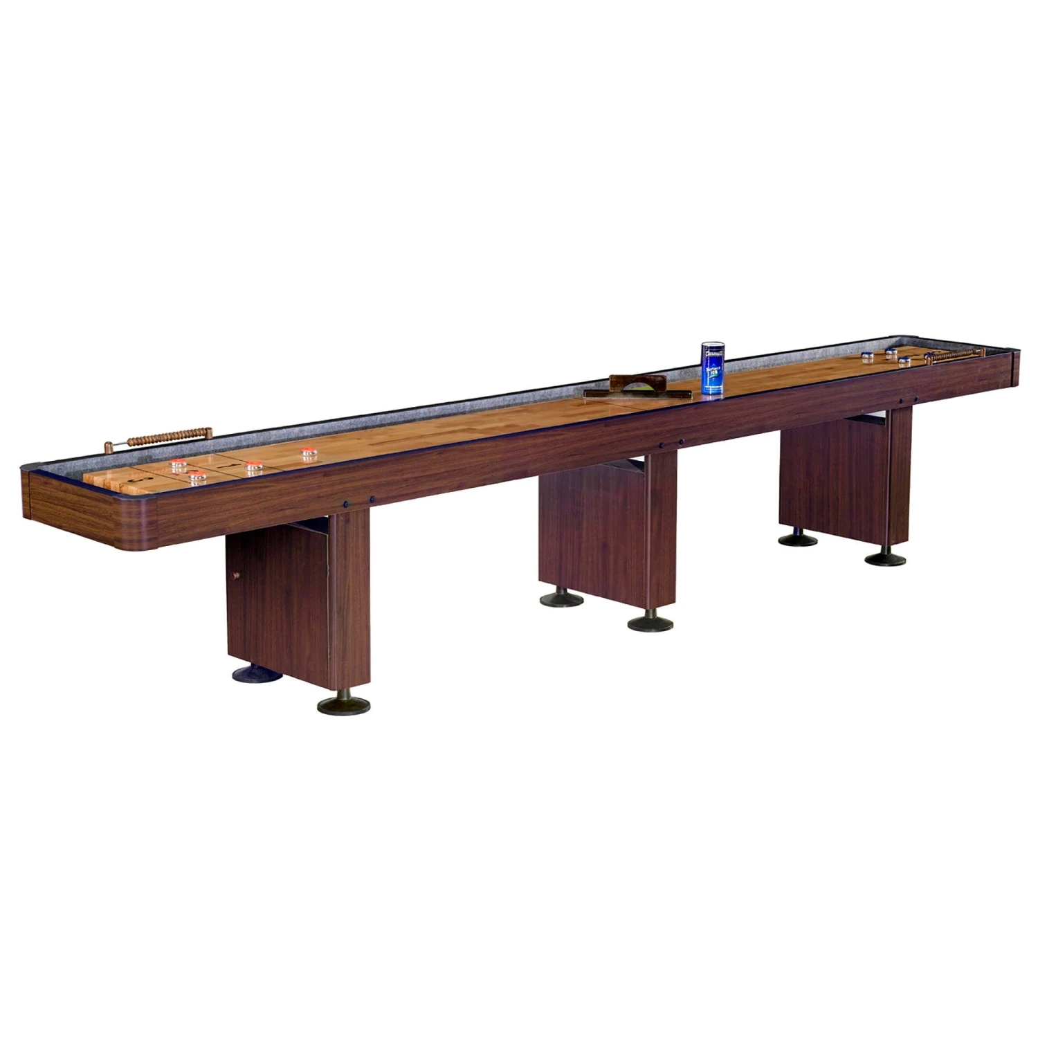 Challenger Shuffleboard Table - Walnut Finish 4 Challenger Shuffleboard Table - Walnut Finish - Image 2