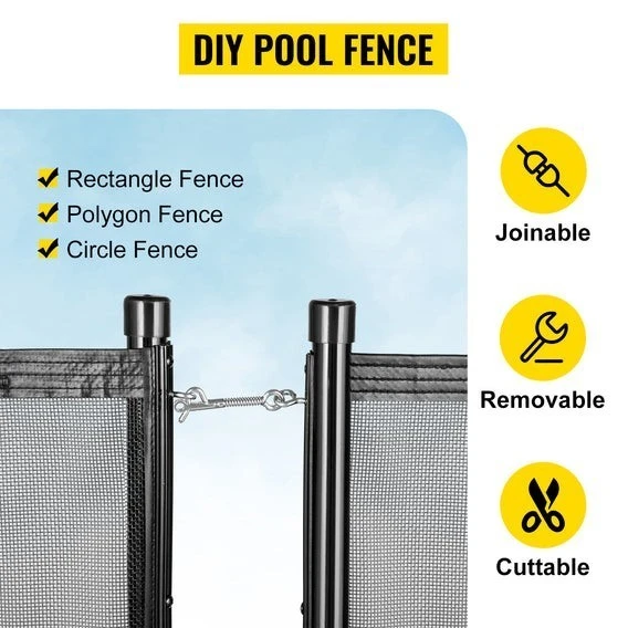 4 X 12 Ft Swimming In-Ground Pool Security Fence 6 4 X 12 Ft Swimming In-Ground Pool Security Fence - Image 4