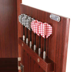 Outlaw Bristle Dartboard And 81-in Free-Standing Cabinet - Cherry Finish -POOLSPLASH Sales px9m5oz2kjf17dkiqhvz