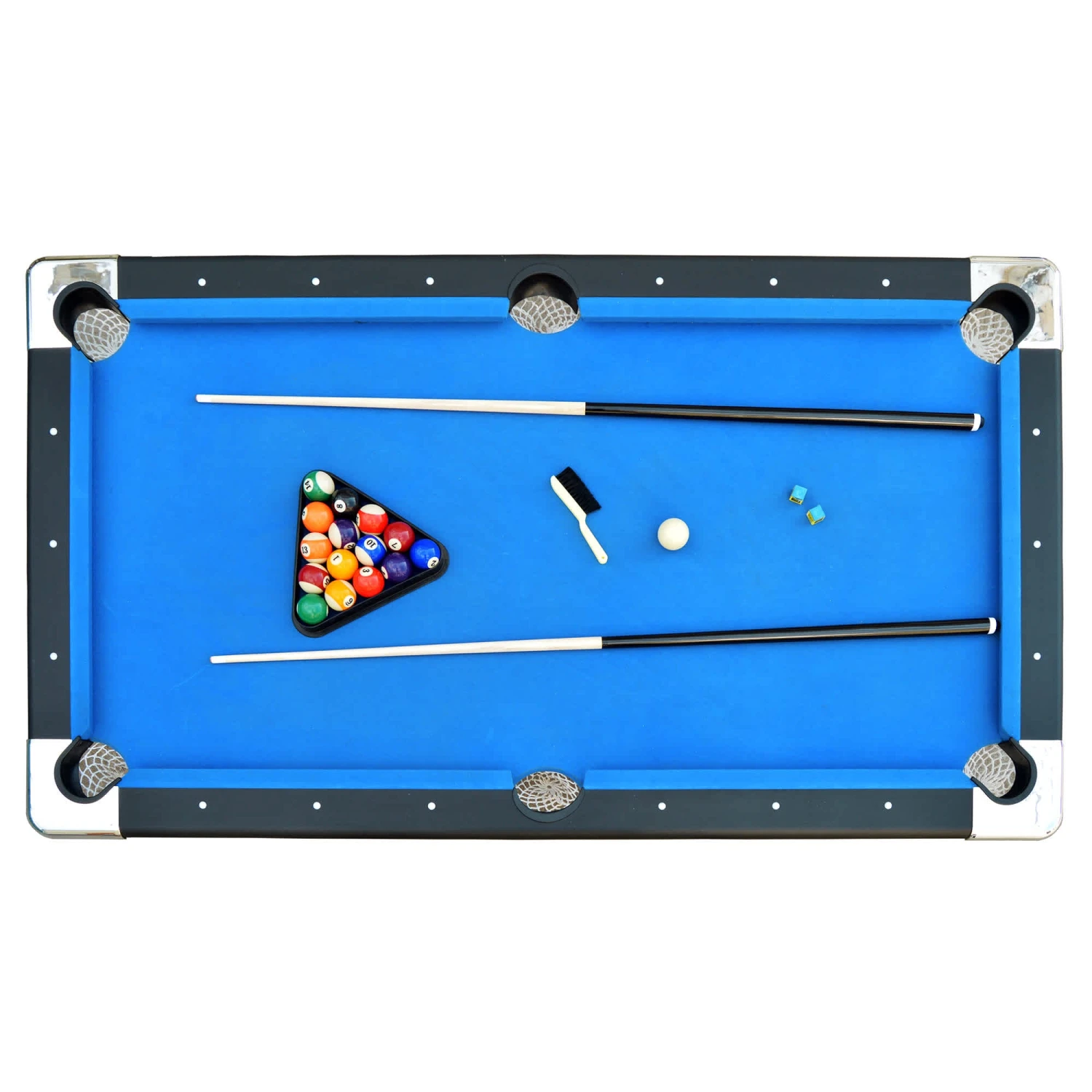 Fairmont 6-ft Portable Pool Table - Black With Blue Felt 4 Fairmont 6-ft Portable Pool Table - Black With Blue Felt - Image 2