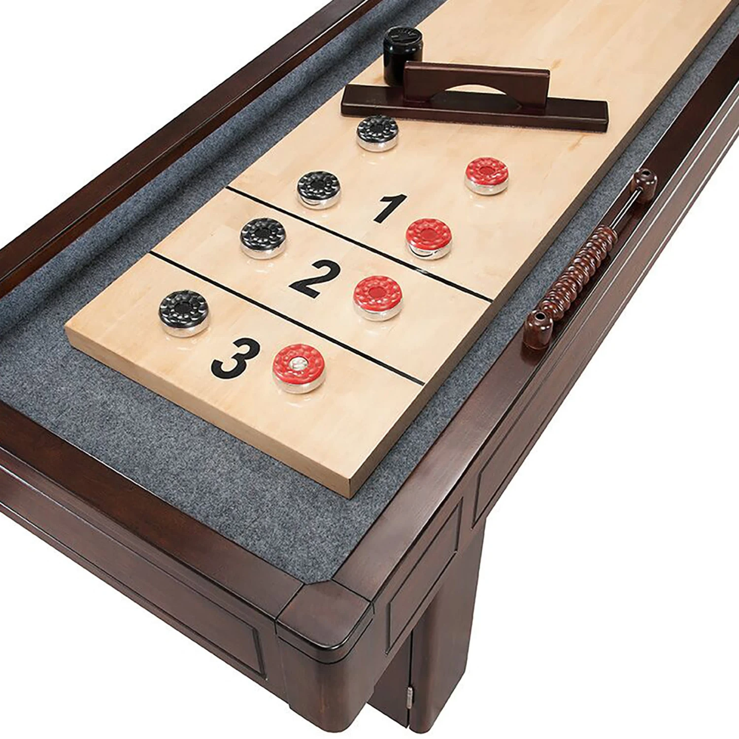 Austin 9-ft Shuffleboard Table - Mahogany Finish 4 Austin 9-ft Shuffleboard Table - Mahogany Finish - Image 2